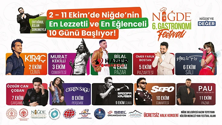 6. Niğde Gastronomi Festivali başlıyor