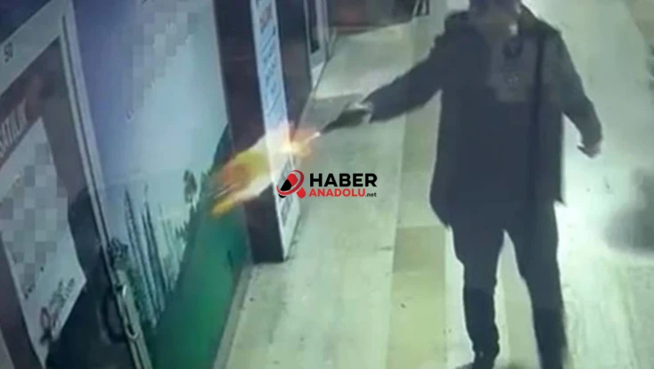 İşyerini mermi yağmuruna tuttu