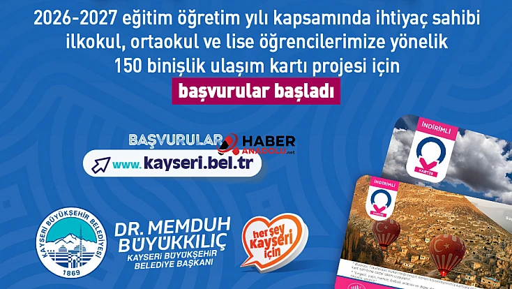 Büyükşehir'den öğrencilere ulaşım desteği