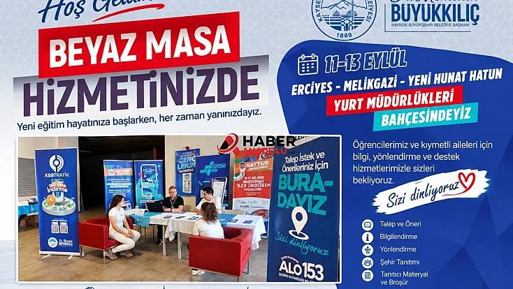 Üniversite öğrencilerine “Beyaz Masa” desteği
