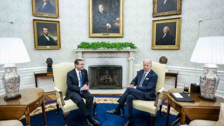 ABD Başkanı Biden, İsrail Cumhurbaşkanı Herzog'u Beyaz Saray'da ağırladı