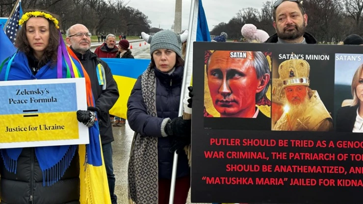 ABD'de yaşayan Ukraynalılardan Rusya karşıtı protesto: Putin bir katildir