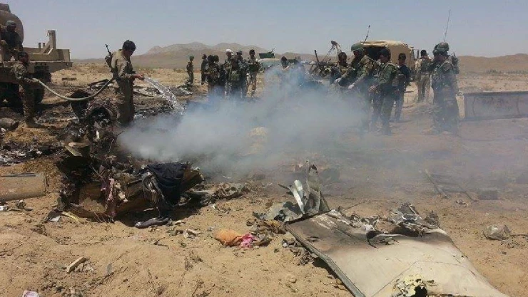 Afganistan'da askeri helikopter düştü
