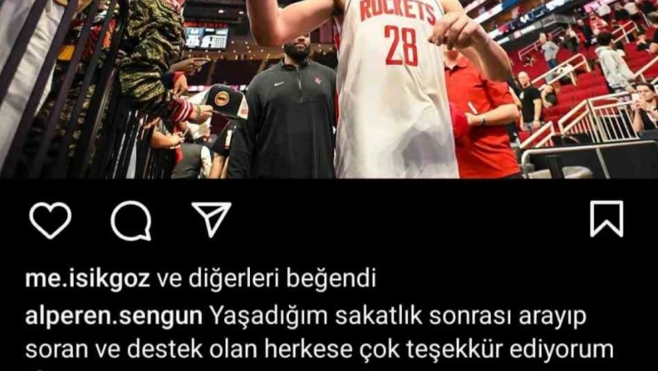 Alperen Şengün'den sakatlığıyla ilgili açıklama
