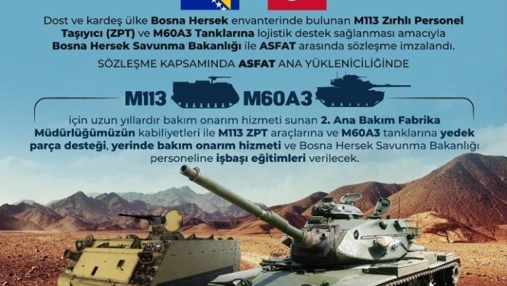 ASFAT, Bosna Hersek Silahlı Kuvvetlerinin bakım onarımını üstlendi