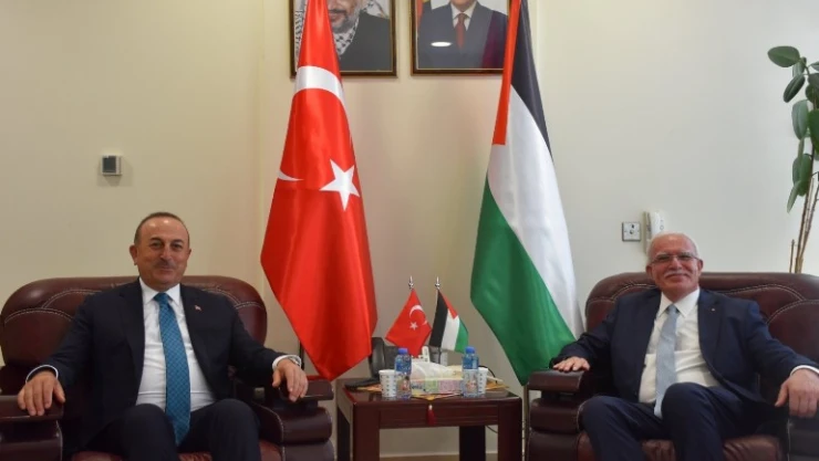 Bakan Çavuşoğlu, Filistinli mevkidaşı el-Maliki ile görüştü