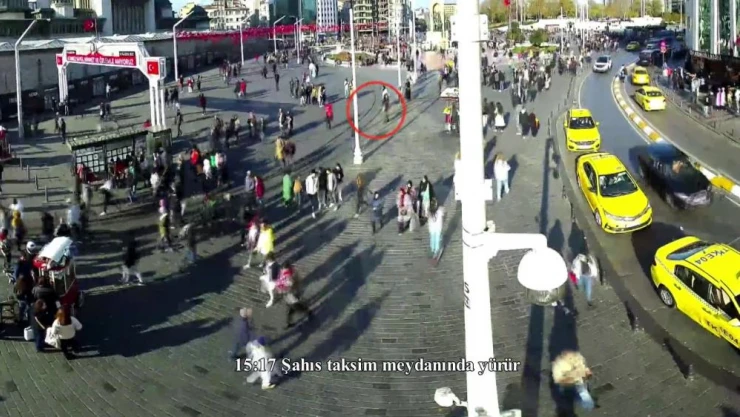 Bombalı saldırıyı gerçekleştiren teröristin Taksim'deki son görüntüleri ortaya çıktı