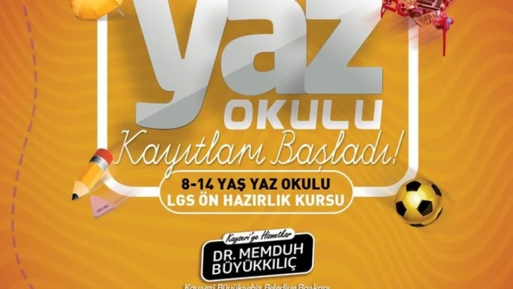 Büyükşehir KAYMEK yaz okulu ve LGS ön hazırlık kurs kayıtları sürüyor