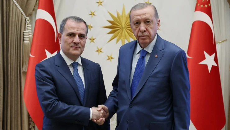 Cumhurbaşkanı Erdoğan, Azerbaycan Dışişleri Bakanı Ceyhun Bayramov'u kabul etti.