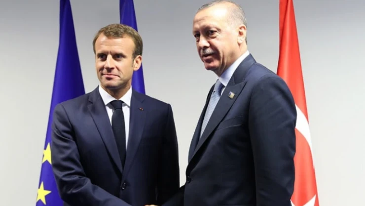 Cumhurbaşkanı Erdoğan, Macron ile bir araya geldi