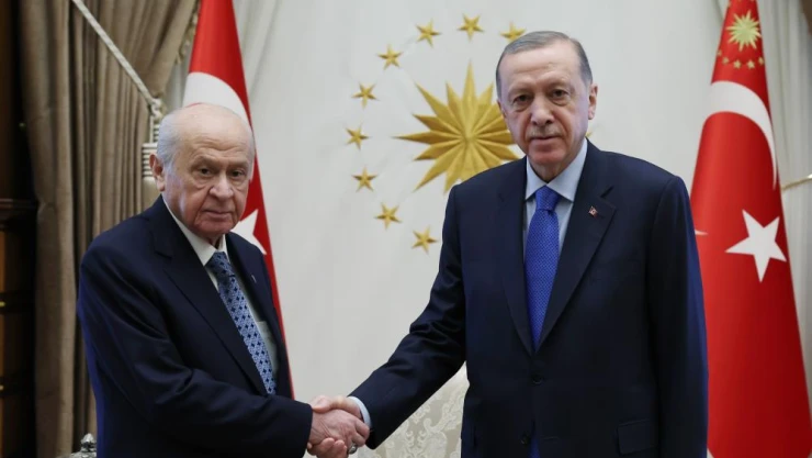 Cumhurbaşkanı Recep Tayyip Erdoğan, Devlet Bahçeli'yi kabul etti.