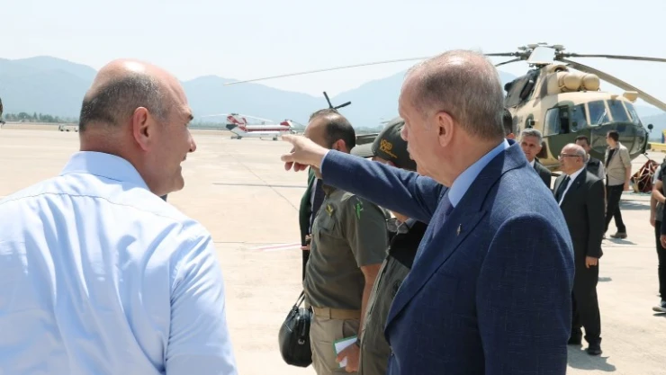 Cumhurbaşkanı Marmaris'te devam eden orman yangınına ilişkin bilgi aldı.