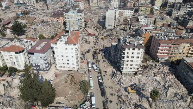 Depremin 6'ncı gününde Hatay'daki korkunç yıkım havadan görüntülendi