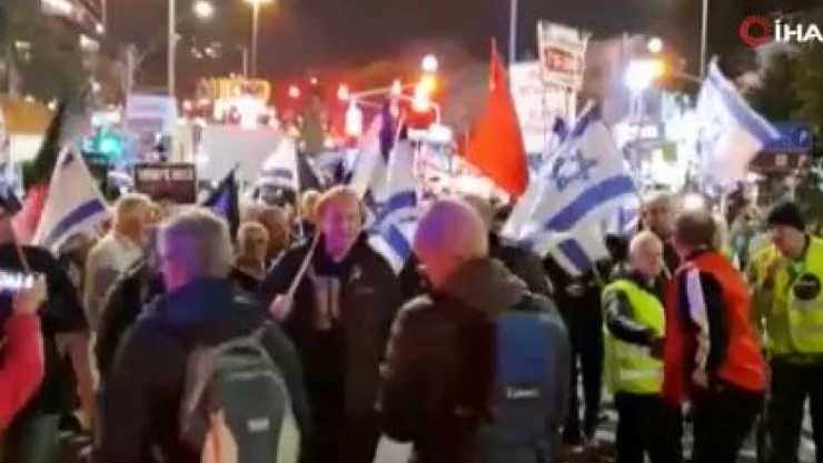 İsrail'de Netanyahu hükümetine karşıtı protesto