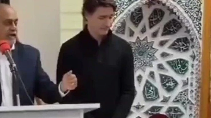 İsrail destekçisi Kanada Başbakanı Trudeau'ya camide tepki