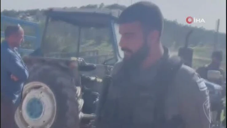 İsrail güçleri, Filistinli yaşlı çiftçiyi darp ederek traktörüne el koydu