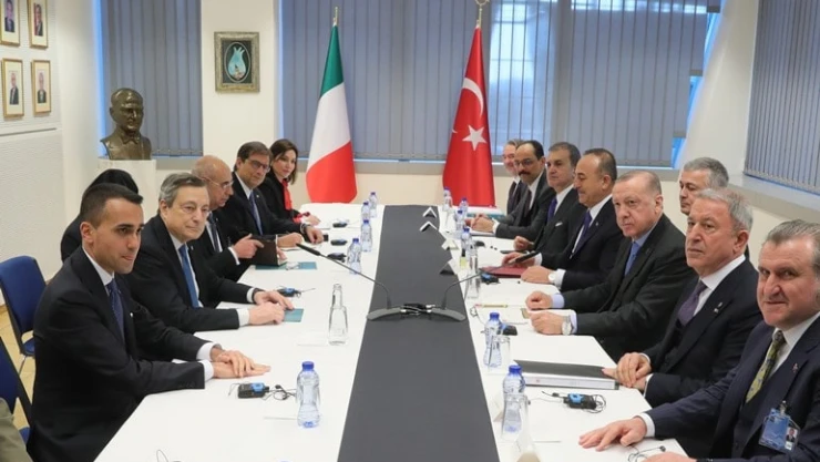 İtalya Başbakanı Mario Draghi ile bir araya geldi