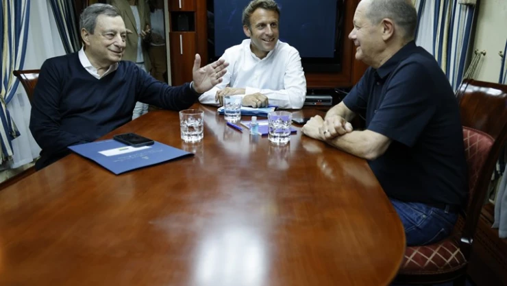Macron, Scholz ve Draghi'den Kiev'e ziyaret