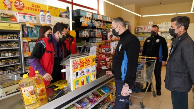 MELİKGAZİ ZABITASI MARKETLERDE FİYAT DENETİMİ YAPTI