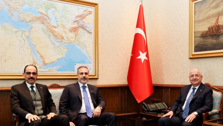Milli Savunma Bakanı Güler, Dışişleri Bakanı Fidan ve MİT Başkanı Kalın görüştü