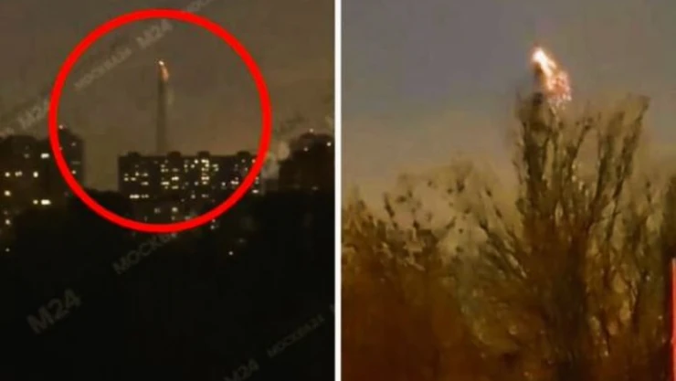 Moskova'da televizyon ve radyo kulesinde yangın