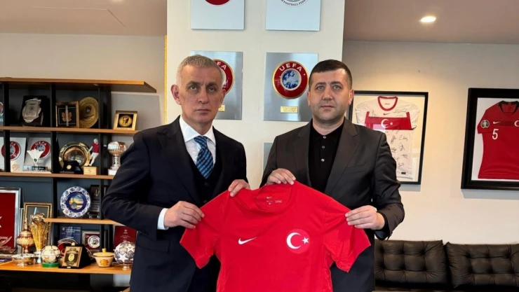 Mustafa Baki Ersoy, TFF Başkanı Hacıosmanoğlu'nu Ziyaret Etti