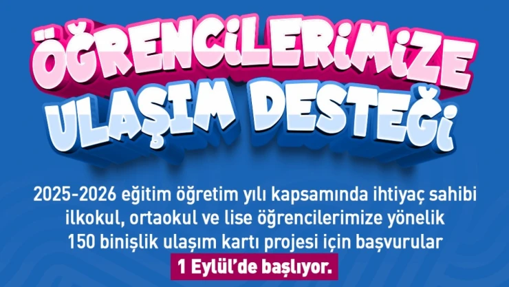Öğrencilere Ulaşım Kartı Desteği