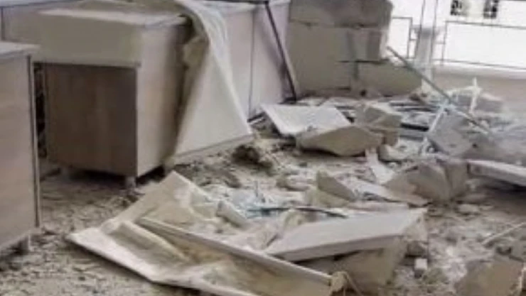 Roketin isabet ettiği okulun içi görüntülendi