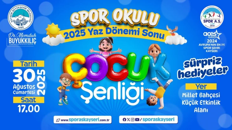 Spor Okulları Çocuk Şenliği 30 Ağustos'ta