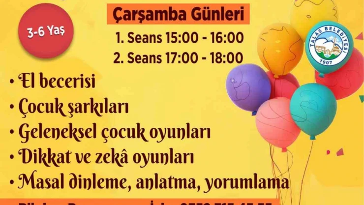 Talas'ta çocuk atölyeleri