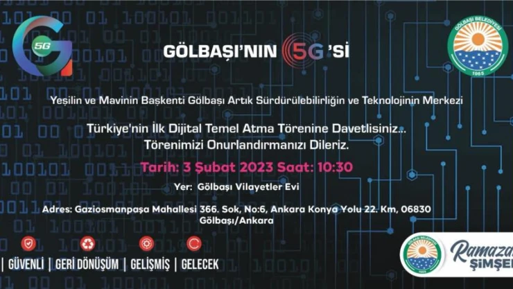 Türkiye'nin ilk dijital temel atma töreni Gölbaşı'nda gerçekleştirilecek
