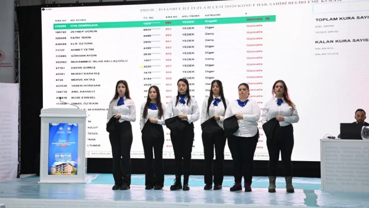 Tuzla'ya yapılacak 20 bin 920 konut için kura çekimi tamamlandı