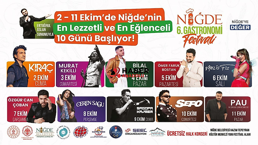6. Niğde Gastronomi Festivali başlıyor