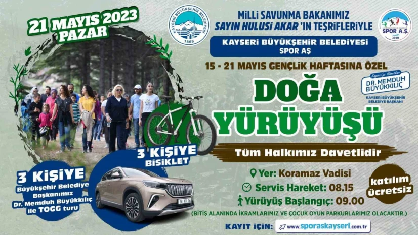 Genç dostu Büyükşehir'den Gençlik Haftası'na özel 'doğa yürüyüşü'