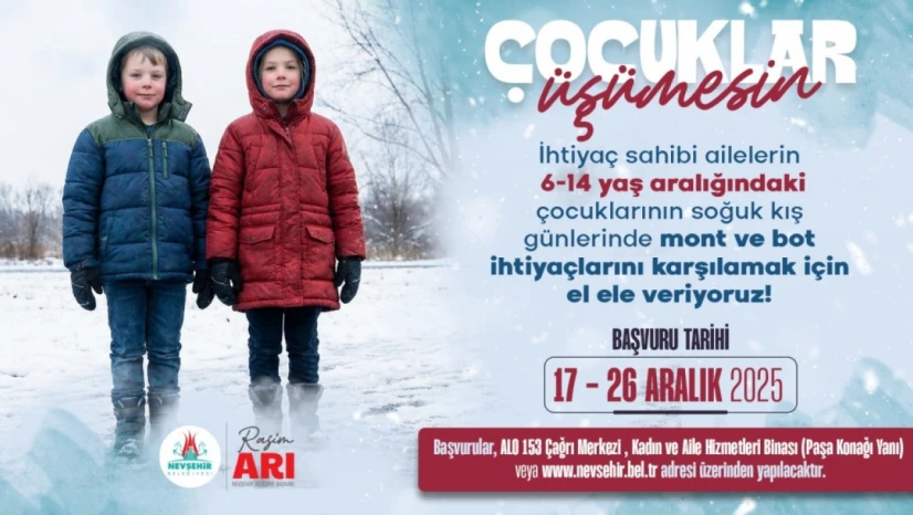 Nevşehir Belediyesi'nden 'Çocuklar Üşümesin' Kampanyası