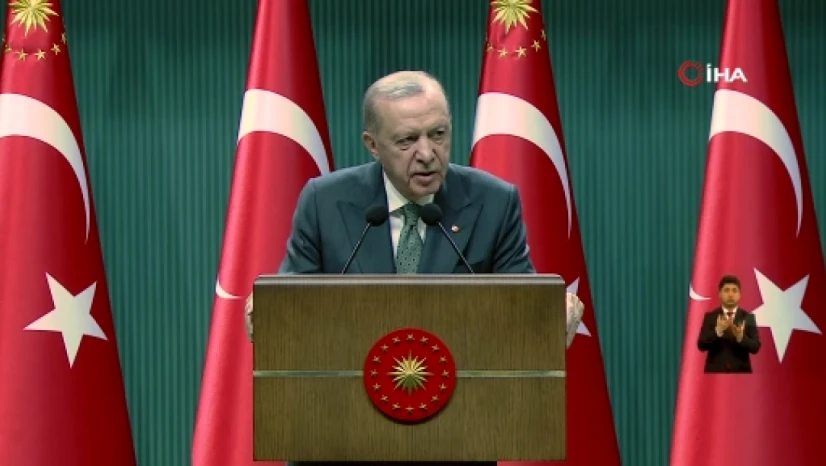 Recep Tayyip Erdoğan, Cumhurbaşkanlığı Kabine Toplantısı sonrası açıklamalarda bulundu.
