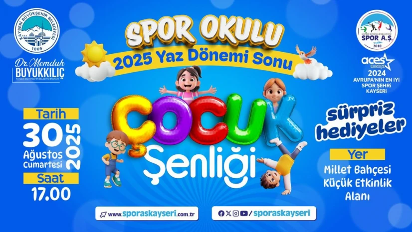 Spor Okulları Çocuk Şenliği 30 Ağustos'ta