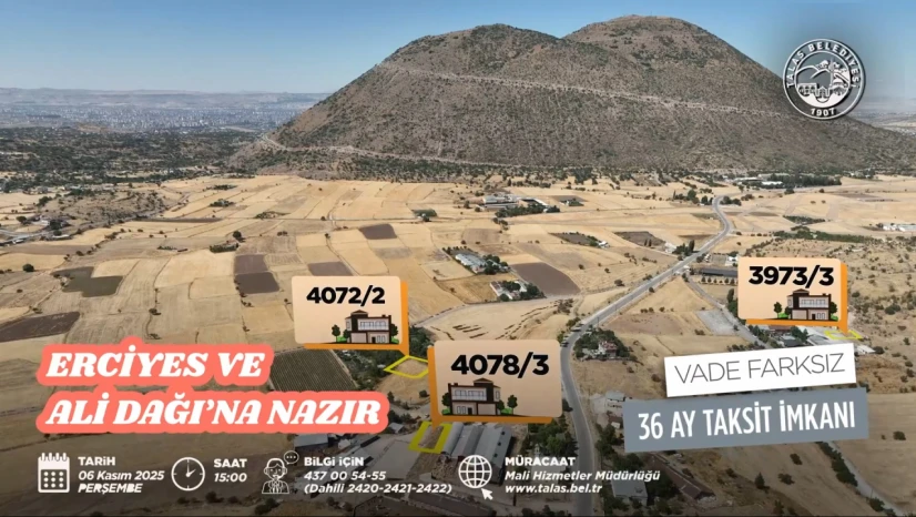 Talas'ın Gözde Mahallelerinde 18 Villa Parseli Satışta