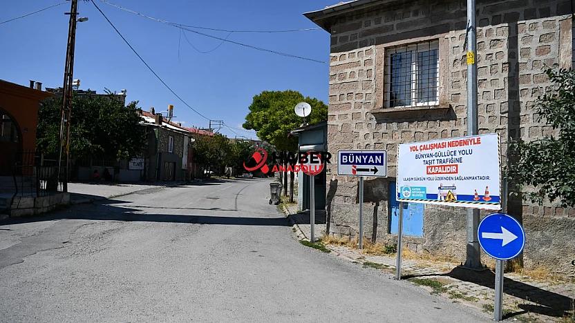 Bünyan'da 16 kilometrelik yol yenileniyor