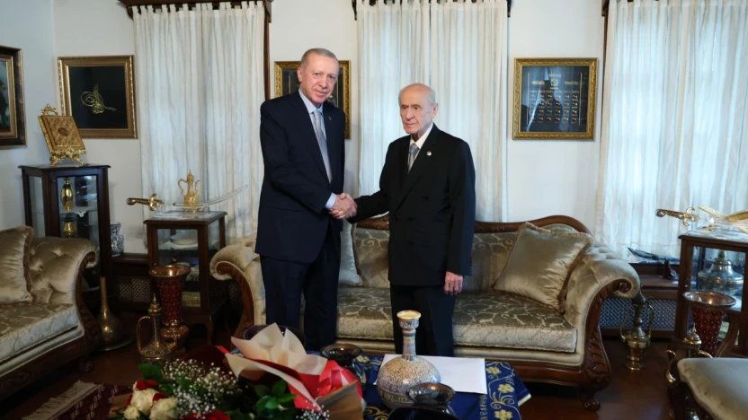 Erdoğan, MHP Genel Başkanı Bahçeli ile bir araya geldi