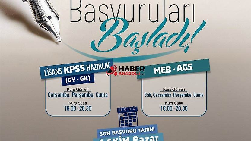 Kayseri'de ücretsiz KPSS ve MEB-AGS kursları başlıyor