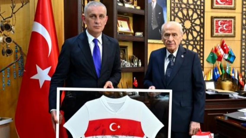 TFF Başkanı Hacıosmanoğlu, MHP Genel Başkanı Bahçeli'yi Ziyaret Etti