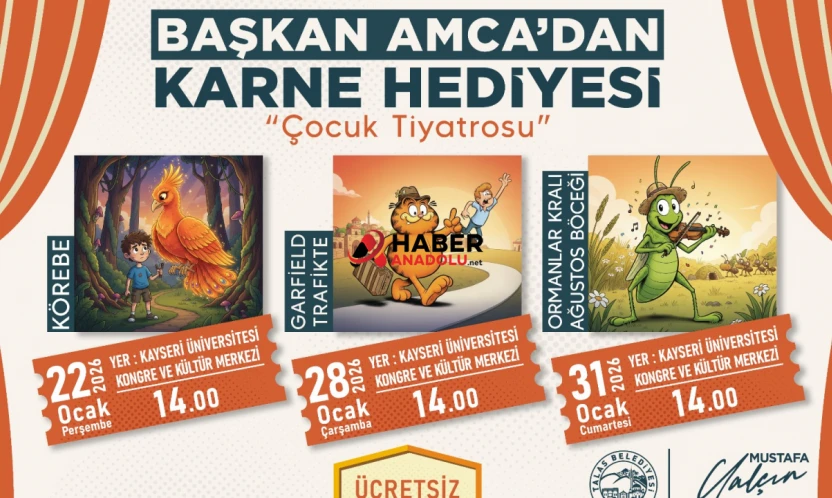 Çocuklara karne hediyesi tiyatro şöleni