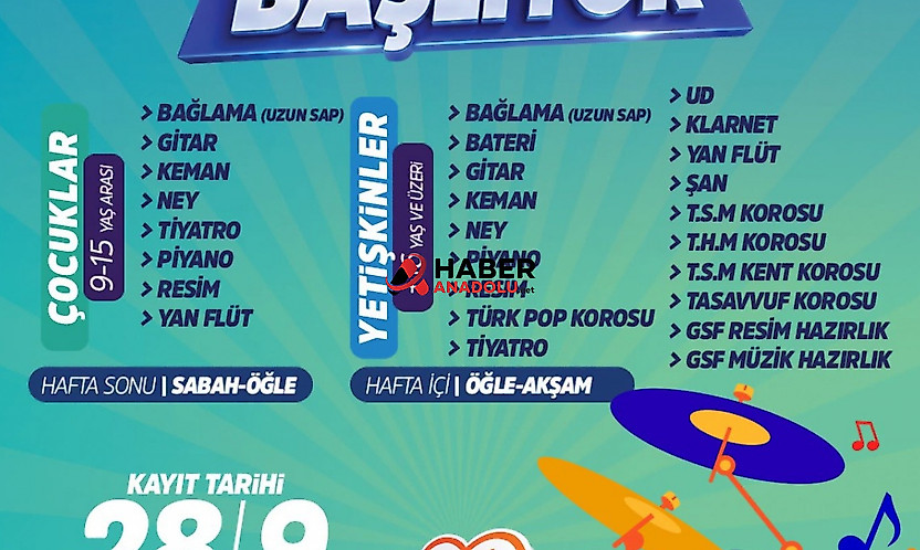Konservatuvar kursları için kayıtlar başlıyor