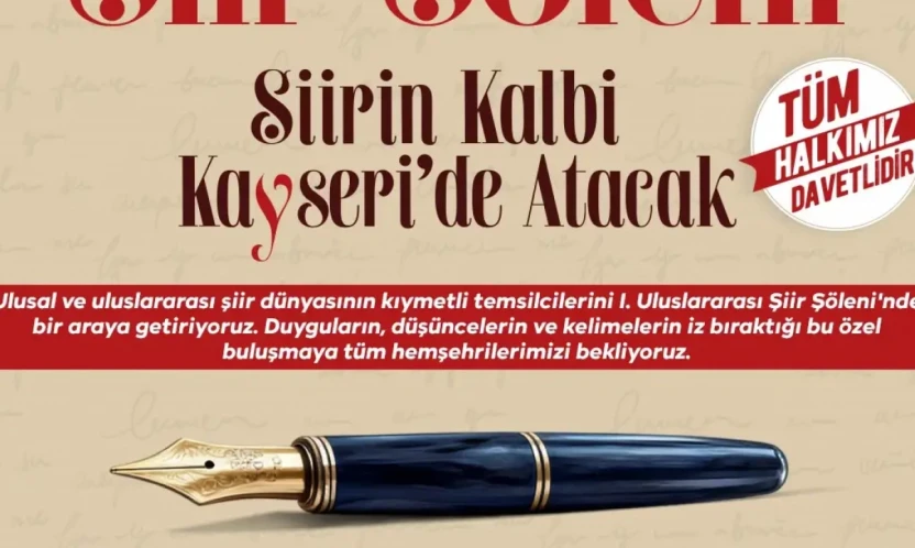 Melikgazi'de Uluslararası Şiir Şöleni Düzenlenecek