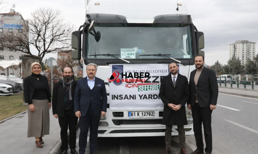 Melikgazi'nin yardim eli yine gazze'ye uzandı