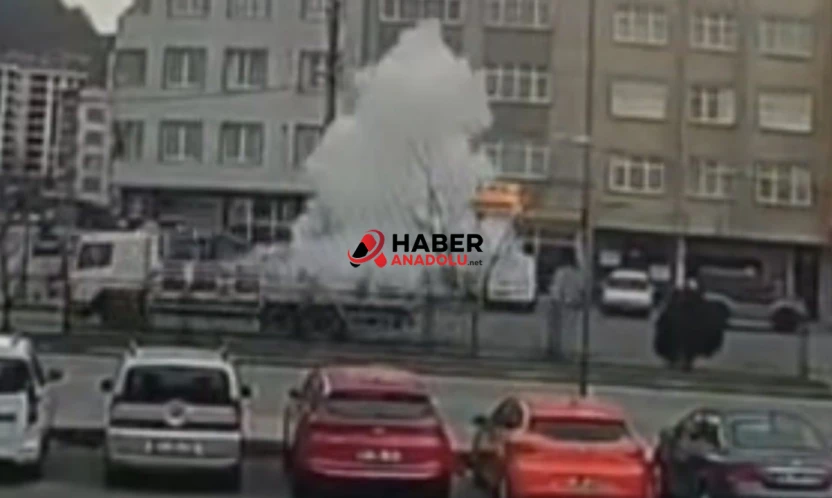 seyir halindeki tüp kamyonunda patlama